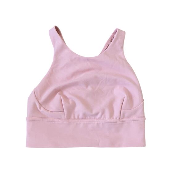 Lululemon Wunder Train Longline Sports Bra 4 Dew Pink Yoga Pilates Athleisure - Picture 3 of 9